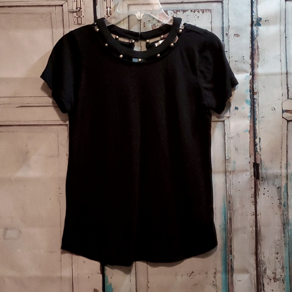 Michael Kor Black Metal Ball Top